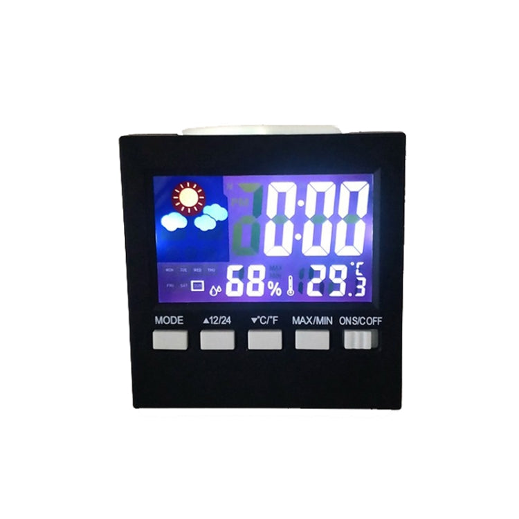 2159 Household Temperature And Humidity Display Alarm Clock Indoor Electronic Digital Display Multi-Function Color Screen Clock(Black) - Novelty Clock by buy2fix | Online Shopping UK | buy2fix