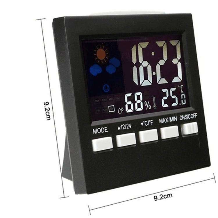 2159 Household Temperature And Humidity Display Alarm Clock Indoor Electronic Digital Display Multi-Function Color Screen Clock(Black) - Novelty Clock by buy2fix | Online Shopping UK | buy2fix