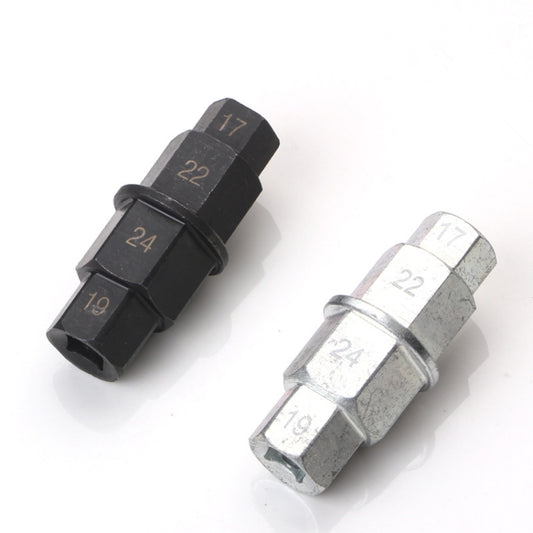 Motorcycle Wheel Axle Disassembly Tool Front Wheel Spindle Removal Wrench Disassembly Sleeve Hex Socket(Black) by buy2fix