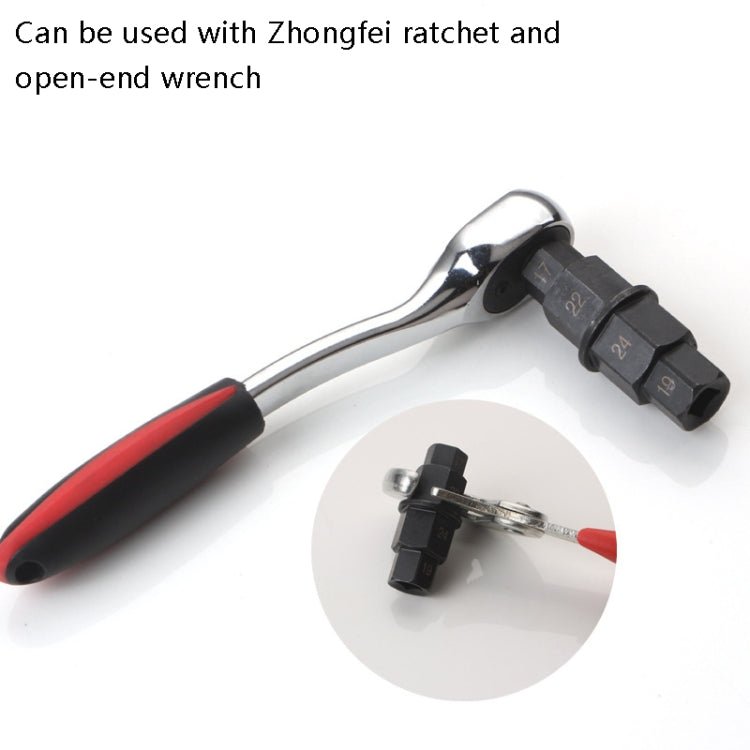 Motorcycle Wheel Axle Disassembly Tool Front Wheel Spindle Removal Wrench Disassembly Sleeve Hex Socket(White) by buy2fix