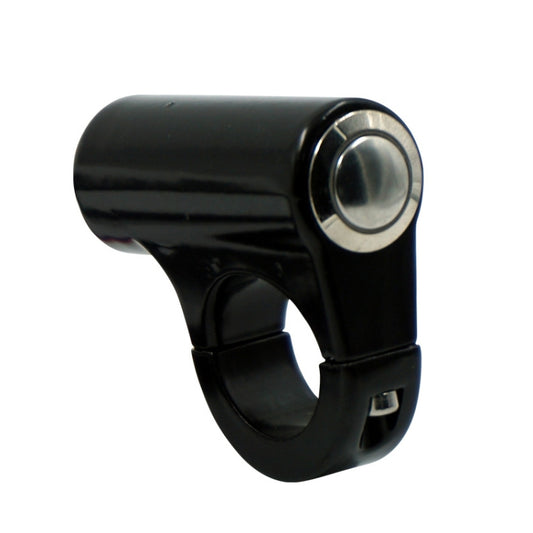 Motorcycle Electric Car Modified Accessories Faucet Handlebar Aluminum Alloy Speaker Large Light Shot Lamp Switch(Self-reset Flat Button 2 Line) by buy2fix