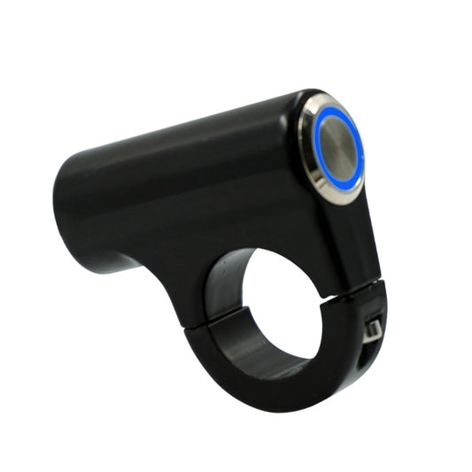 Motorcycle Electric Car Modified Accessories Faucet Handlebar Aluminum Alloy Speaker Large Light Shot Lamp Switch(Blue Light Self-lock Protruding Button 5 Line) by buy2fix