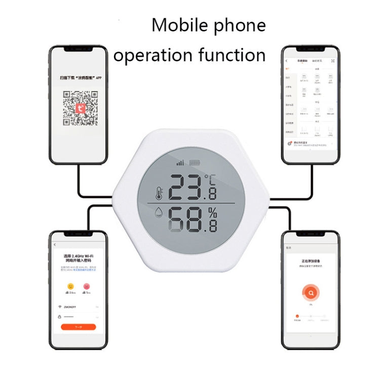 LQ-WS1 Tuya Smart Home Indoor Wireless Control Temperature And Humidity Sensor - Tachometers & Anemometer by buy2fix | Online Shopping UK | buy2fix