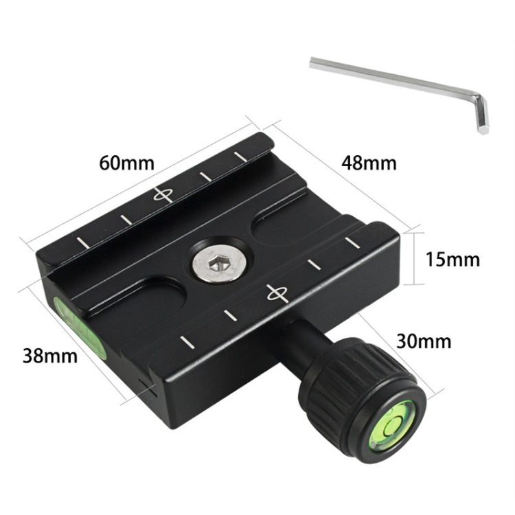 QR60 60mm Aluminum Alloy Quick Release Plate Clamp Base - Quick Release Plate by buy2fix | Online Shopping UK | buy2fix