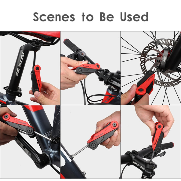 West Biking 16 In 1 Bicycle Repair Tool Multi-Function Wrench Hex Tool Riding Equipment(Black Yellow) - Maintenance tools by West Biking | Online Shopping UK | buy2fix