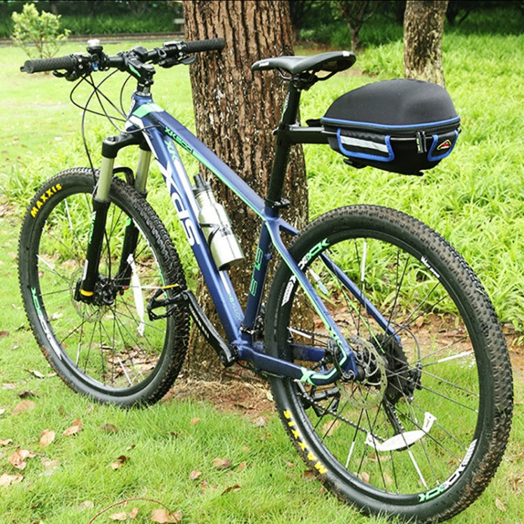 West Biking Bicycle Shelf Mountain Road Bike Big Capacity Bag Riding Shelf Hard Shell Tail Bag With Rain Cover(Blue) by West Biking