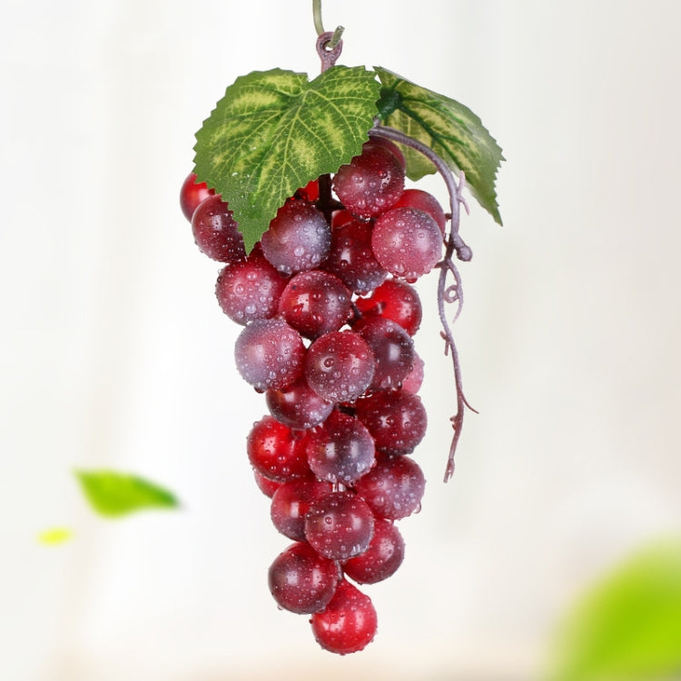 4 Bunches 36 Red Grapes Simulation Fruit Simulation Grapes PVC with Cream Grape Shoot Props - Food Props by buy2fix | Online Shopping UK | buy2fix