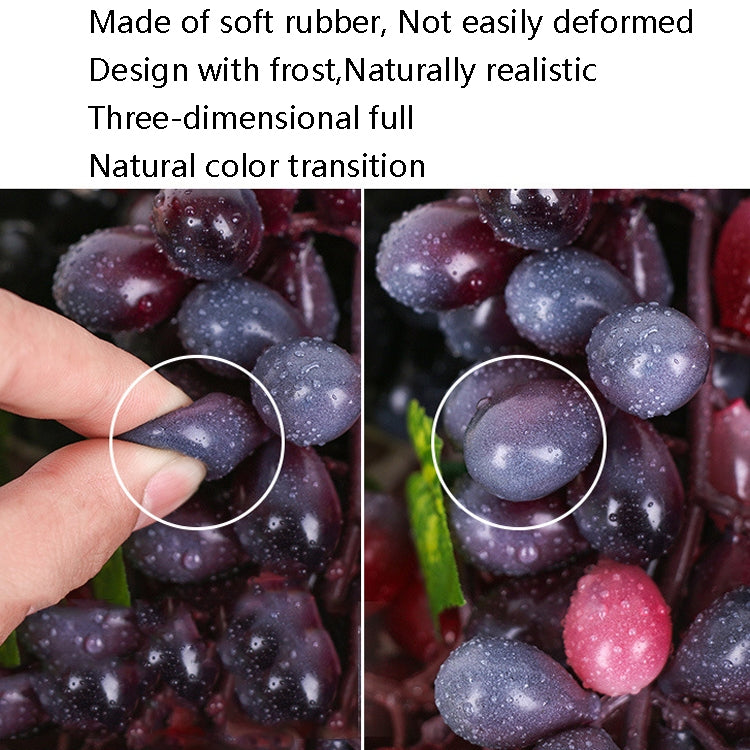 4 Bunches 36 Red Grapes Simulation Fruit Simulation Grapes PVC with Cream Grape Shoot Props - Food Props by buy2fix | Online Shopping UK | buy2fix