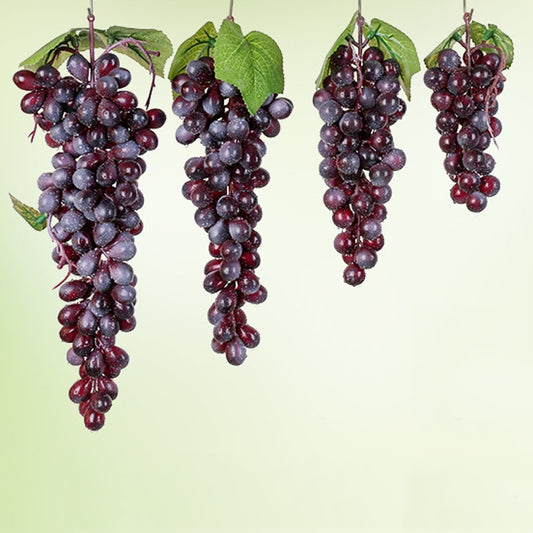 4 Bunches 60 Purple Grapes Simulation Fruit Simulation Grapes PVC with Cream Grape Shoot Props - Food Props by buy2fix | Online Shopping UK | buy2fix