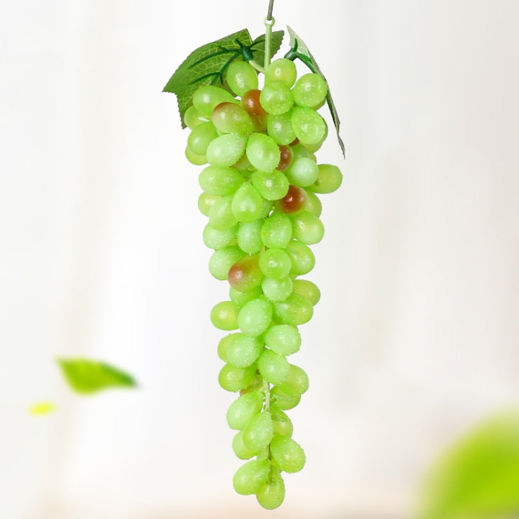 2 Bunches 85 Green Grapes Simulation Fruit Simulation Grapes PVC with Cream Grape Shoot Props - Camera Accessories by buy2fix | Online Shopping UK | buy2fix