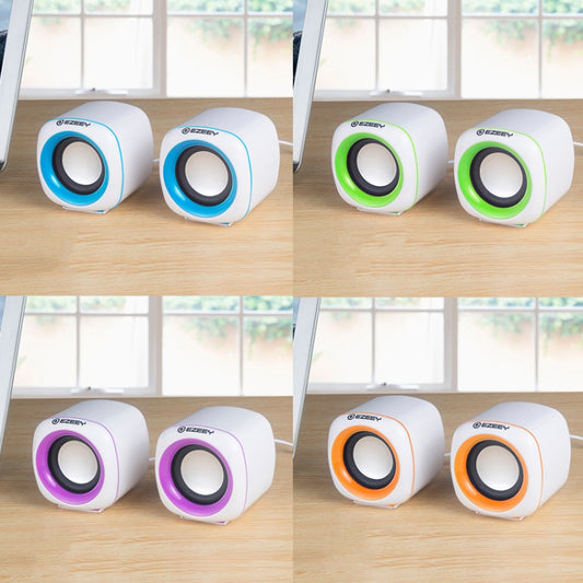 YEEZE A1 Multimedia USB2.0 Desktop Speaker Mini Computer Notebook Speaker(White Orange) by YEEZE