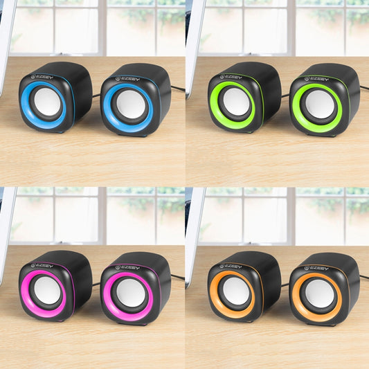 YEEZE A1 Multimedia USB2.0 Desktop Speaker Mini Computer Notebook Speaker(Black Purple) by YEEZE