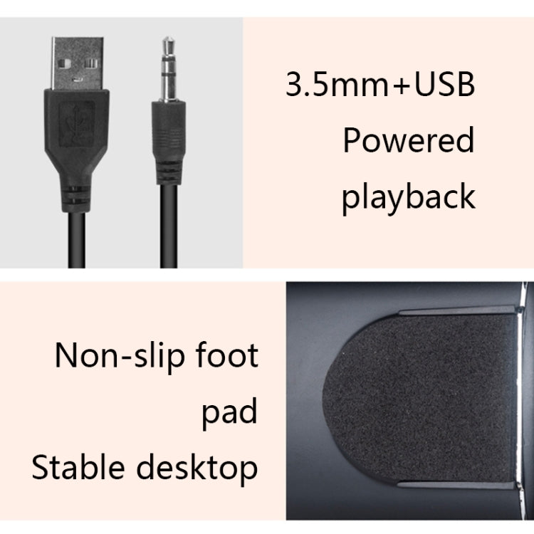 YEEZE A1 Multimedia USB2.0 Desktop Speaker Mini Computer Notebook Speaker(Electroplating Platinum) - by YEEZE | Online Shopping UK | buy2fix