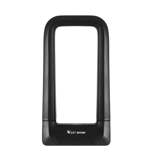 West Biking Silicone U-Shaped Lock Bicycle Lock Universal Waterproof Anti-Collision Alloy Key Lock(Black) by WEST BIKING