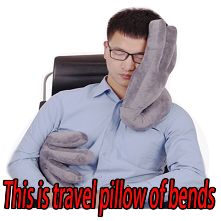 LC-07 Travel Head Pillow Car Headrest Office Lunch Break Pillow(Gray) by buy2fix