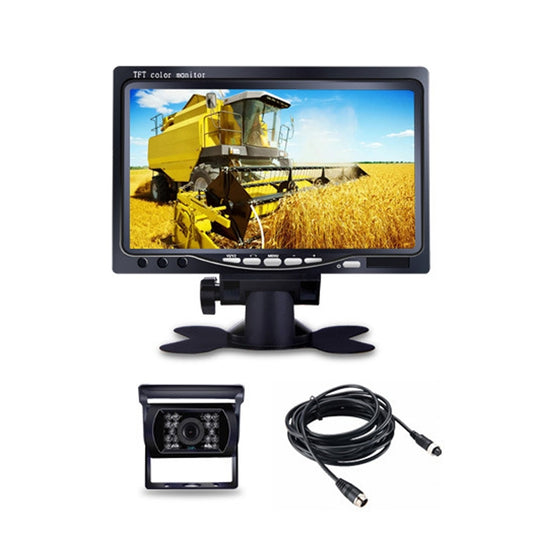 YB-CC-1 12/24V Car 7 Inch Display HD Night Vision Camera Monitoring System Truck Reverse Image, Specification: Camera+1024x600 Display - Rear View Cameras by buy2fix | Online Shopping UK | buy2fix