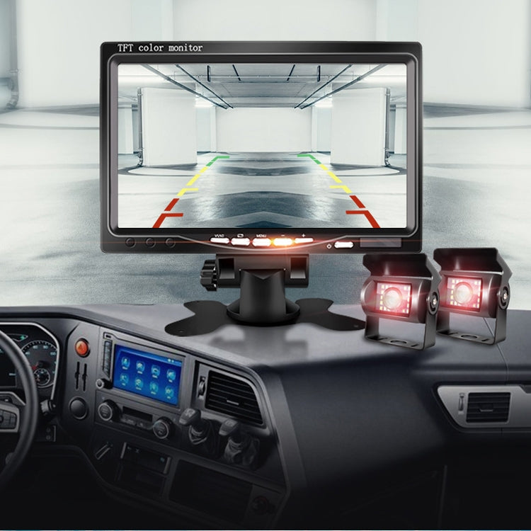 YB-CC-1 12/24V Car 7 Inch Display HD Night Vision Camera Monitoring System Truck Reverse Image, Specification: Camera+1024x600 Display - Rear View Cameras by buy2fix | Online Shopping UK | buy2fix