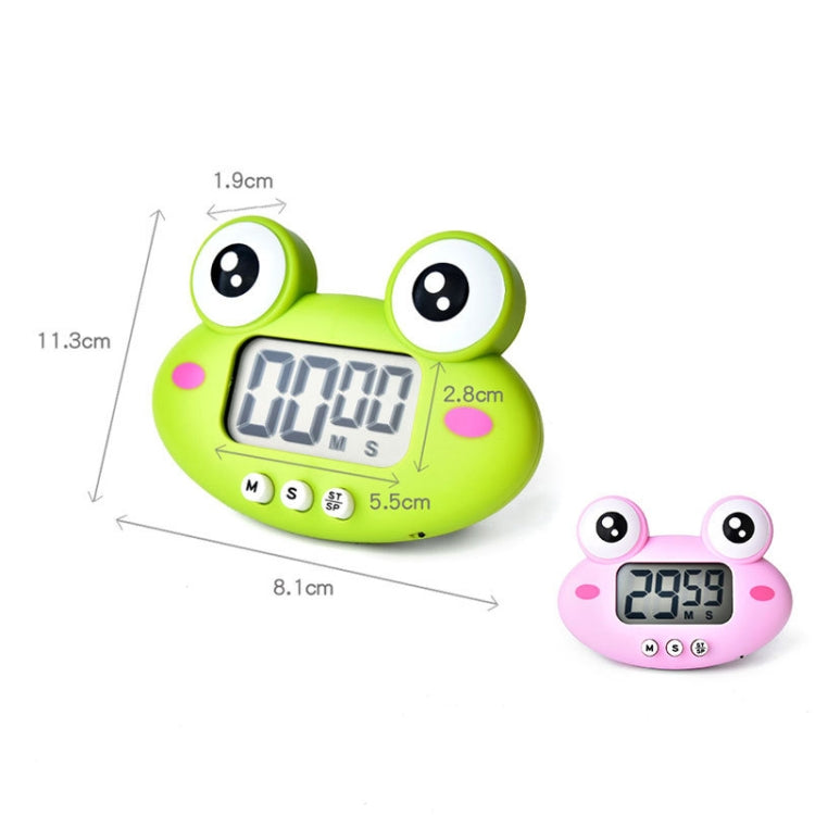 Kitchen Baking Cartoon Animal Electronic Timer Alarm Clock Student Learning Timer(Green Frog) - Digital Countdown by buy2fix | Online Shopping UK | buy2fix