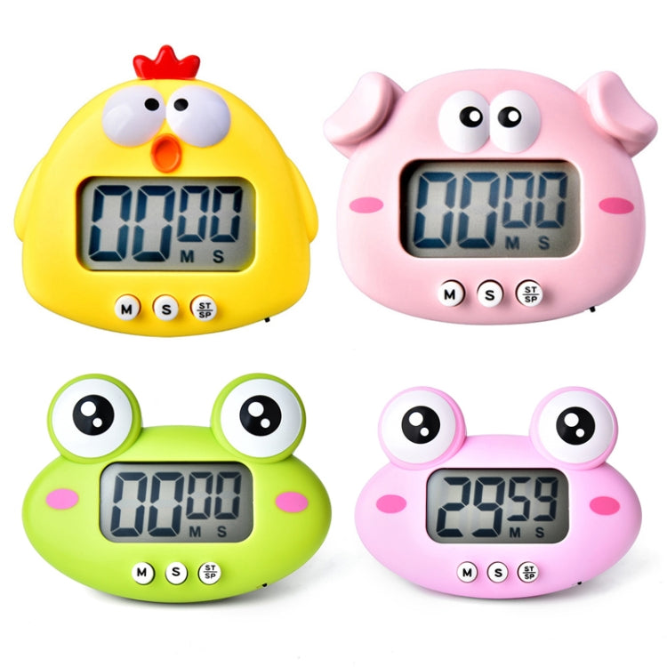Kitchen Baking Cartoon Animal Electronic Timer Alarm Clock Student Learning Timer(Green Frog) - Digital Countdown by buy2fix | Online Shopping UK | buy2fix