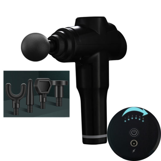 Muscles Relax Massager Portable Fitness Equipment Fascia Gun, Specification: 6206 6 Gears Black(AU Plug) by buy2fix