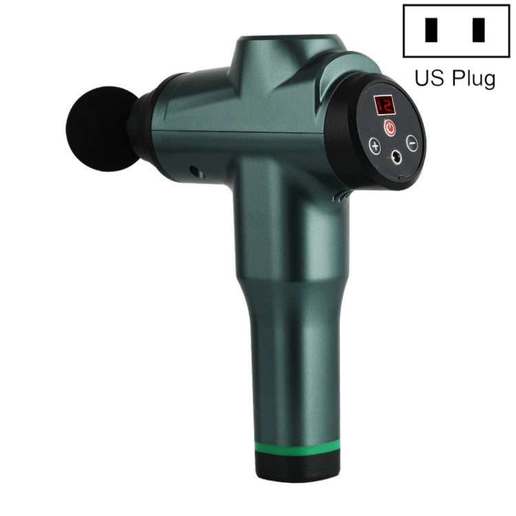 Muscles Relax Massager Portable Fitness Equipment Fascia Gun, Specification: 6212 12 Gears Green(US Plug) - Massage gun & Accessories by buy2fix | Online Shopping UK | buy2fix