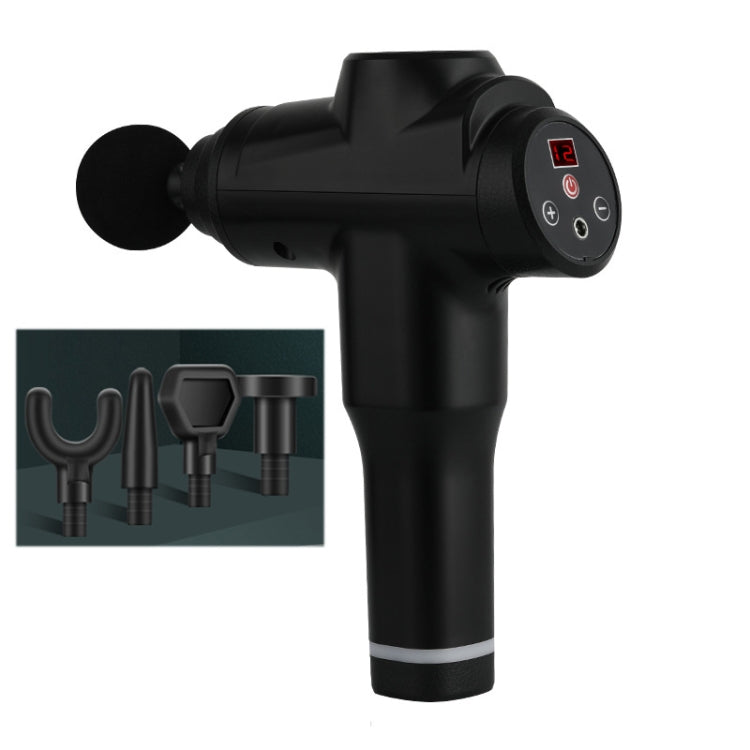 Muscles Relax Massager Portable Fitness Equipment Fascia Gun, Specification: 6212 12 Gears Black(AU Plug) - Massage gun & Accessories by buy2fix | Online Shopping UK | buy2fix