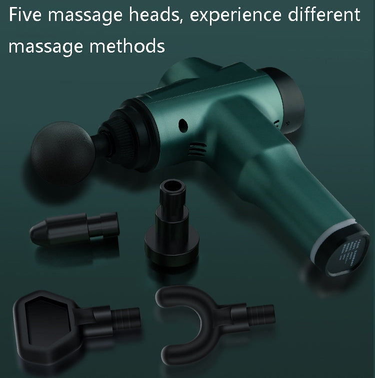 Muscles Relax Massager Portable Fitness Equipment Fascia Gun, Specification: 6232 32 Gears Green(UK Plug) - Massage gun & Accessories by buy2fix | Online Shopping UK | buy2fix