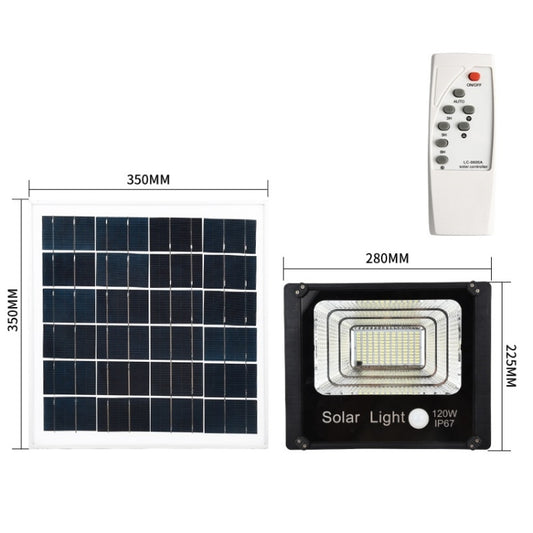 TY022 120 LED 120W Outdoor Solar Flood Light Remote Control Sensor Waterproof Wall Light by buy2fix