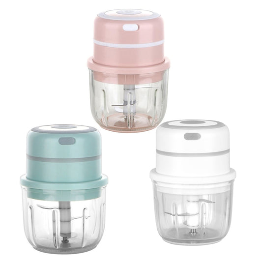 ZM-14 Household Mini Wireless Electric Garlic Masher, Colour: White Glass 300ml by buy2fix