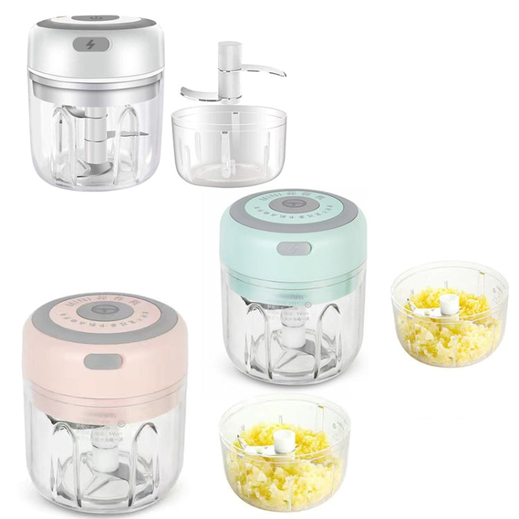 ZM-14 Household Mini Wireless Electric Garlic Masher, Colour: Pink High Cup 250ml + Small Cup 100ml - Stirrer & Squeezer by buy2fix | Online Shopping UK | buy2fix