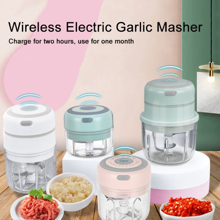 ZM-14 Household Mini Wireless Electric Garlic Masher, Colour: Pink High Cup 250ml + Small Cup 100ml - Stirrer & Squeezer by buy2fix | Online Shopping UK | buy2fix