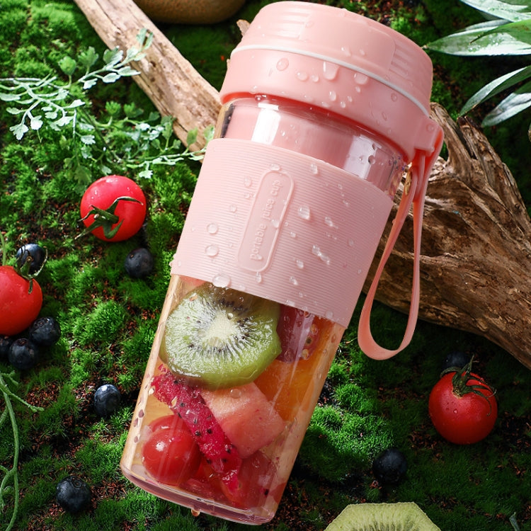 FS1300 Mini Juicer Home Portable Cooking Machine Student Juice Cup Juicer, Colour: Cherry Blossom Double Blade - Electric juicers by buy2fix | Online Shopping UK | buy2fix