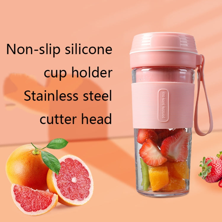 FS1300 Mini Juicer Home Portable Cooking Machine Student Juice Cup Juicer, Colour: Cherry Blossom Double Blade - Electric juicers by buy2fix | Online Shopping UK | buy2fix