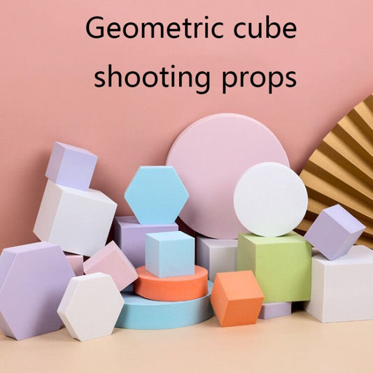 8 PCS Geometric Cube Photo Props Decorative Ornaments Photography Platform, Colour: Small Orange Rectangular by buy2fix