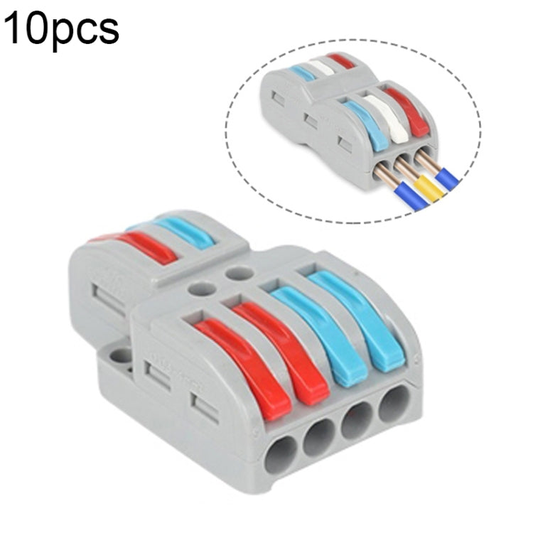 10pcs SPL-42 2 In 4 Out Colorful Quick Line Terminal Multi-Function Dismantling Wire Connection Terminal - Connectors & Terminals by buy2fix | Online Shopping UK | buy2fix