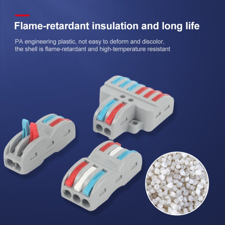 10pcs SPL-42 2 In 4 Out Colorful Quick Line Terminal Multi-Function Dismantling Wire Connection Terminal - Connectors & Terminals by buy2fix | Online Shopping UK | buy2fix