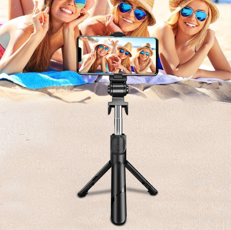 Bluetooth Black XT02 360-Degree Rotating Multi-Function Retractable Mobile Phone Selfie Stick To Shoot Live TV Drama Tripod by buy2fix