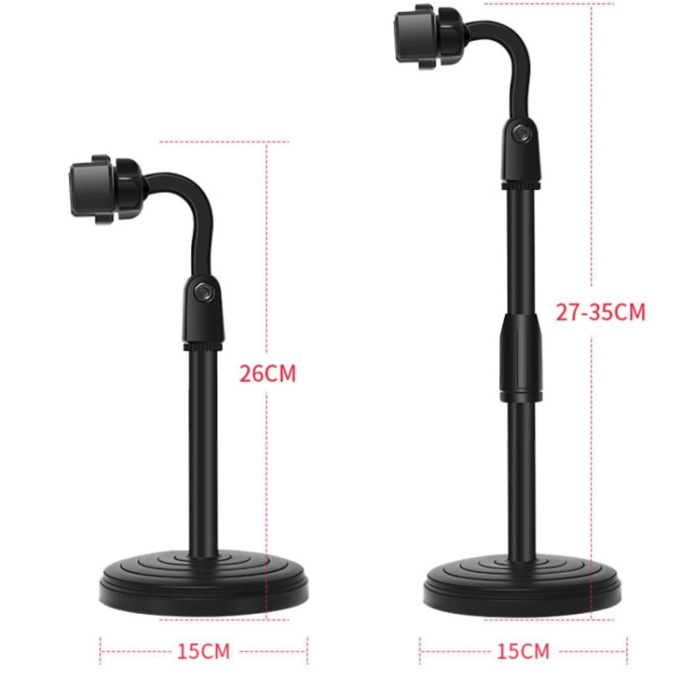 4 PCS Desktop Stand Mobile Phone Tablet Live Broadcast Stand Telescopic Disc Stand, Colour: Black - Stand by buy2fix | Online Shopping UK | buy2fix