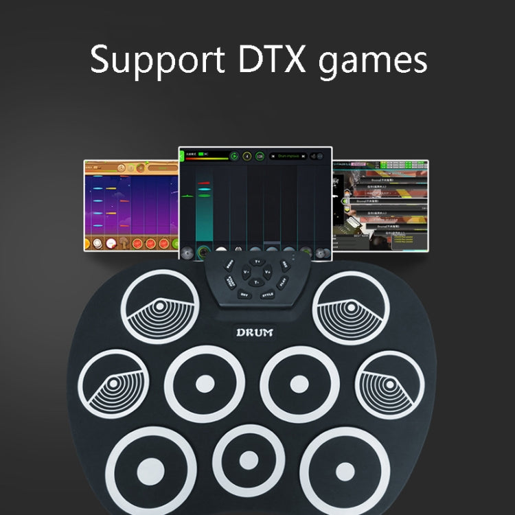 Silicone Folding Portable Hand-Rolled Drum DTX Game Strike Board(G800 Yellow) by buy2fix