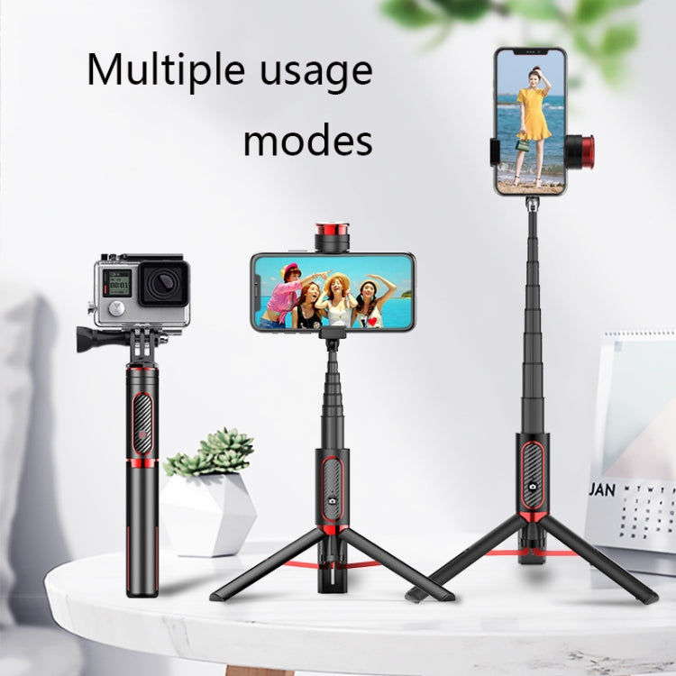 Bluetooth Selfie Stick with Tripod Multi-function Gimbal Mobile Phone Fill Light Live Support(Girl Powder) - Selfie Sticks by buy2fix | Online Shopping UK | buy2fix