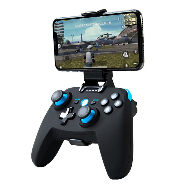 CX-X1 2.4GHz + Bluetooth 4.0 Wireless Game Controller Handle For Android / iOS / PC / PS3 Handle + Bracket (Blue) - Gamepads by buy2fix | Online Shopping UK | buy2fix