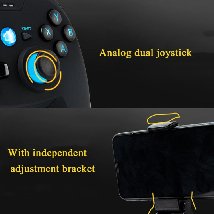 CX-X1 2.4GHz + Bluetooth 4.0 Wireless Game Controller Handle For Android / iOS / PC / PS3 Handle + Bracket (Blue) - Gamepads by buy2fix | Online Shopping UK | buy2fix