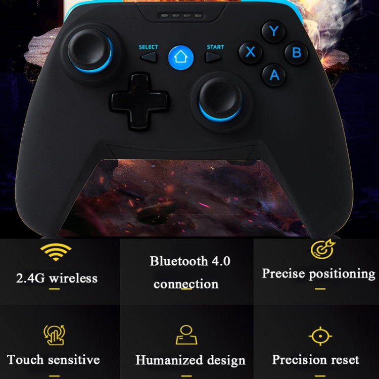 CX-X1 2.4GHz + Bluetooth 4.0 Wireless Game Controller Handle For Android / iOS / PC / PS3 Handle + Bracket+ Receiver (Blue) - Gamepads by buy2fix | Online Shopping UK | buy2fix
