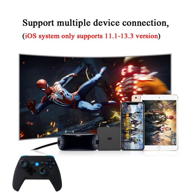 CX-X1 2.4GHz + Bluetooth 4.0 Wireless Game Controller Handle For Android / iOS / PC / PS3 Handle + Bracket+ Receiver (Blue) - Gamepads by buy2fix | Online Shopping UK | buy2fix