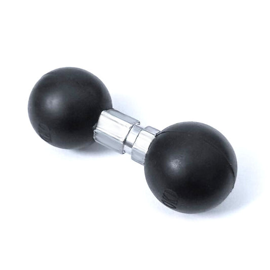 Industrial Instrument Bracket Locomotive Rubber Fixed Double Ball Adapter(25.4-25.4mm Ball Head) by buy2fix