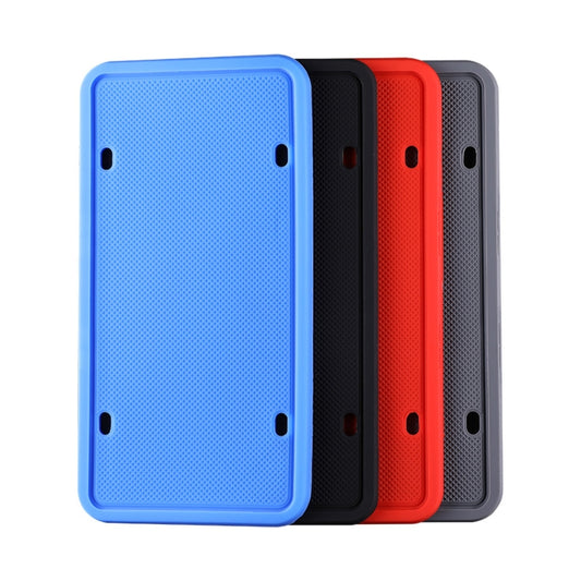 2 Sets Waterproof Rustproof Non-damaging Car Paint Silicone License Plate Frame, Specification: US Black by buy2fix