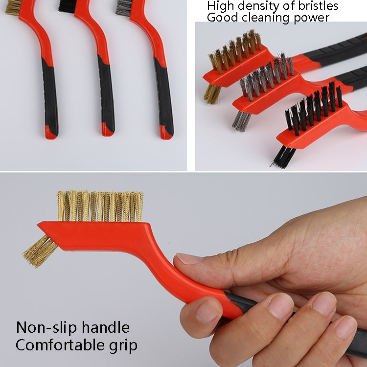 10 PCS Copper Wire 7-Inch Industrial Cleaning Brush Mini Refractor Cleaning Gap Brush - Others by buy2fix | Online Shopping UK | buy2fix