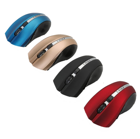 T-WOLF Q5 2.4GHz 5-Buttons 2000 DPI Wireless Mouse Silent And Non-Light Gaming Office Mouse For Computer PC Laptop(Red) by T-WOLF