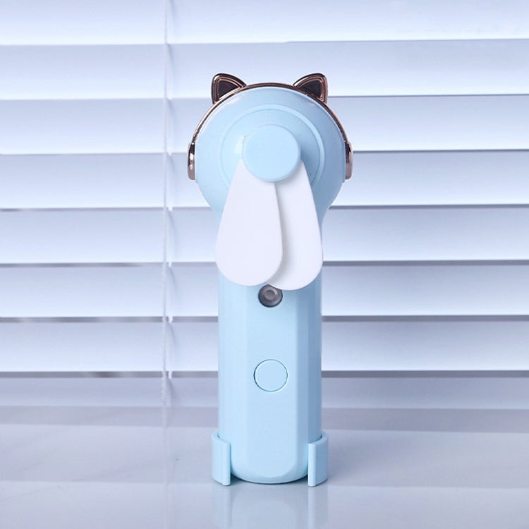 Handheld Hydrating Device Chargeable Fan Mini USB Charging Spray Humidification Small Fan(M10 Blue Kitten) - Electric Fans by buy2fix | Online Shopping UK | buy2fix