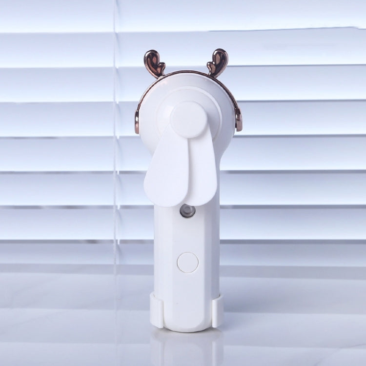Handheld Hydrating Device Chargeable Fan Mini USB Charging Spray Humidification Small Fan(M11 White Deer) - Electric Fans by buy2fix | Online Shopping UK | buy2fix
